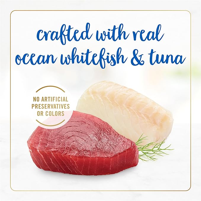 Purina Fancy Feast Classic Pate Ocean Whitefish and Tuna Feast Classic Grain Free Wet Cat Food Pate - (Pack of 24) 3 oz. Cans