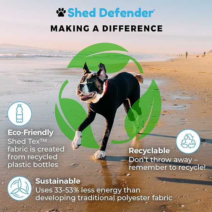 Shed Defender Sport Dog Onesie for Dog Shedding, Seen on Shark Tank, Lightweight Breathable, Bodysuit for Dogs, Pet Jumpsuit, Dog Body Suit, Shed Shirt, Full Body Shed Suit, Hot Spots, Vet Approved