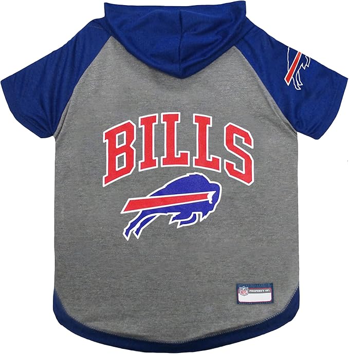 Pets First Buffalo Bills Hoodie for Dogs & Cats. NFL Football Licensed Dog Hoody Tee Shirt, Small. Sports Hoody T-Shirt for Pets. Licensed Sporty Dog Shirt (BUF-4044-SM)