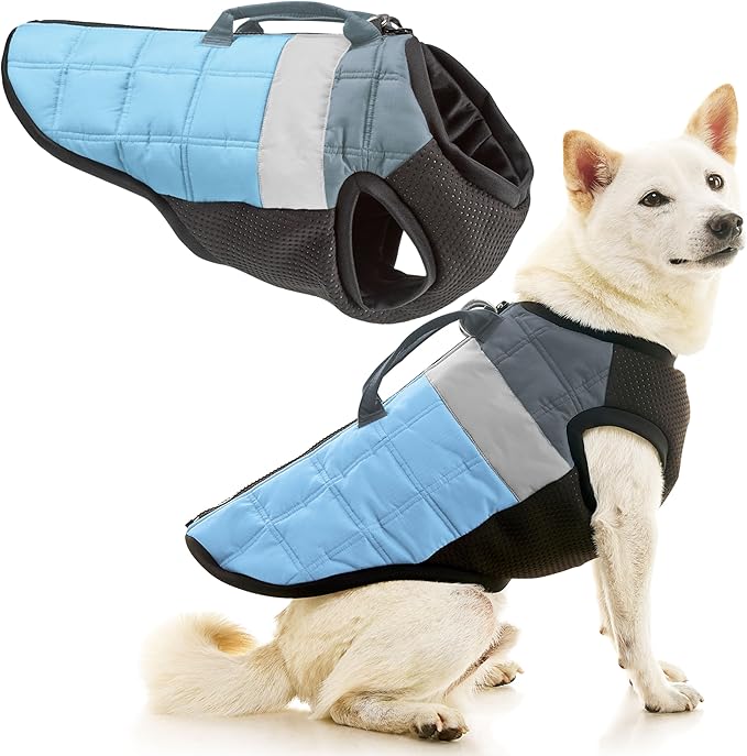 Gooby Bomber Vest Lift Dog Harness - Blue, Large