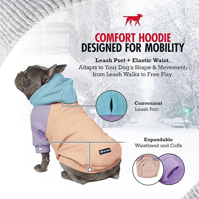 Tuff Pupper Dog Hoodie | Premium Quality Insulated Fabric | Ultra Soft Interior for Superior Comfort | Elastic Cuffs & Drawstring for Warmth | Stretch Fit Suitable for All Breeds (Pastel, 3XL)
