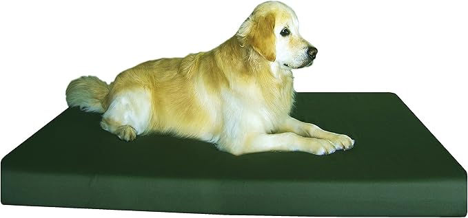 Dogbed4less Orthopedic Gel Infused Memory Foam Dog Bed for Large Pet, Waterproof Liner with Durable Canvas Cover, 55X37X4 Inch, Fit 54X37 Crate