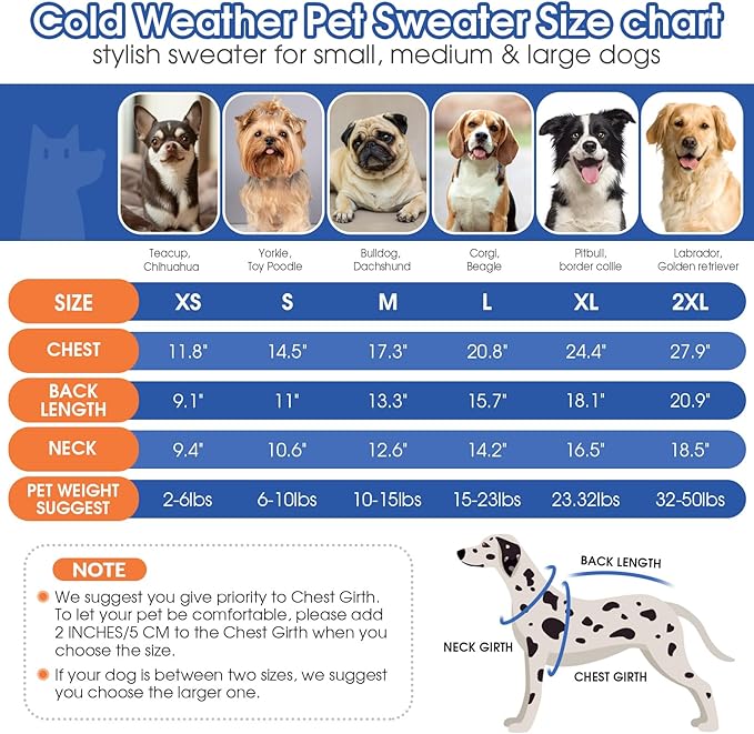 Queenmore Small Dog Sweaters for Dogs Girls Boys,Xmas Sweater Small Dog,Turtleneck Knitted Sweater for Dogs Cats,Cold Weather Pullover for Male Female,Soft Sweaters Pet Apparel(Light Apricot,S)