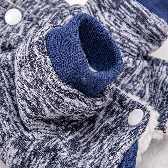 Dog Sweater, Dog Sweaters for Small Dogs, 2, 3 Pack Warm Soft Pet Clothes for Puppy, Medium Large Cat, Dogs Girl or Boy, Dog Shirt for Winter Christmas (Coat Grey+Navy, Large)