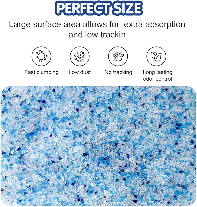 COCOYO Crystal Cat Litter I Silica Gel Cat Litter,17.2 Lbs Value Pack (4.3 Lbs x 4)