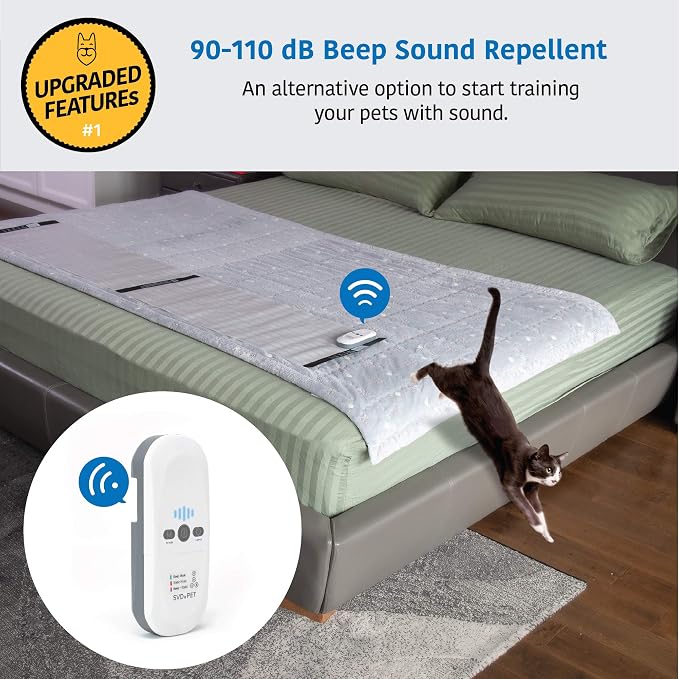SVD.PET Pet Training Mat, 60"x12" Electric Scat Mat for Cats & Dogs, White