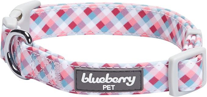 Blueberry Pet Timeless Multicolor Scottish Tartan Adjustable Dog Bandana Collar with Bow Tie, Small, Neck 12"-16"