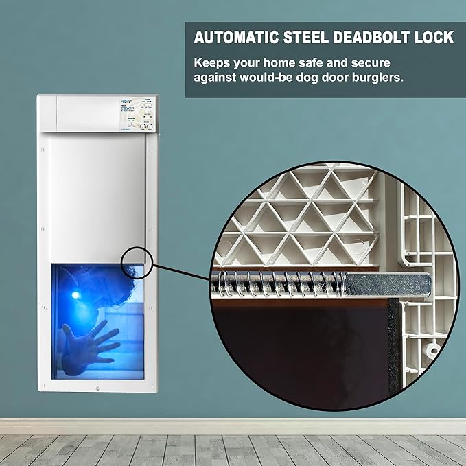 Power Pet Smart Automatic Electronic Pet Door by High Tech Pet (Wall Mount, Medium, WiFi Enabled - App Control)