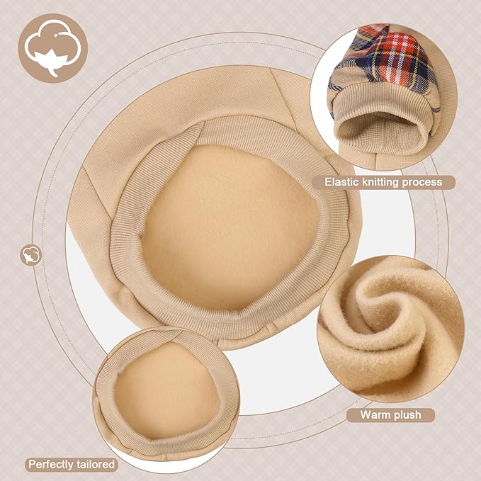 Plaid Dog Hoodie - Warm Dog Sweater with Hat & Leash Hole, Soft Pullover Fleece for Small-Medium-Large Dogs