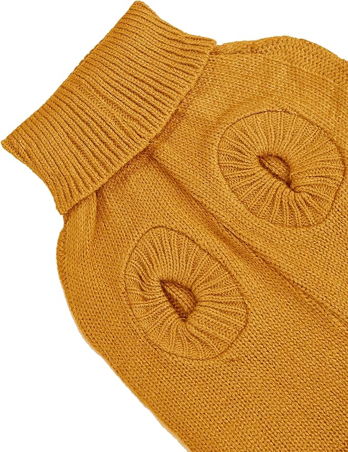 Dog Sweater for Small Medium Large Dogs - Warm Winter Turtleneck Knit Dog Sweaters Soft Pet Cat Clothes Christmas Coat Indoor Outdoor Use for Puppy Kitten Male Female Girl Boy Pets