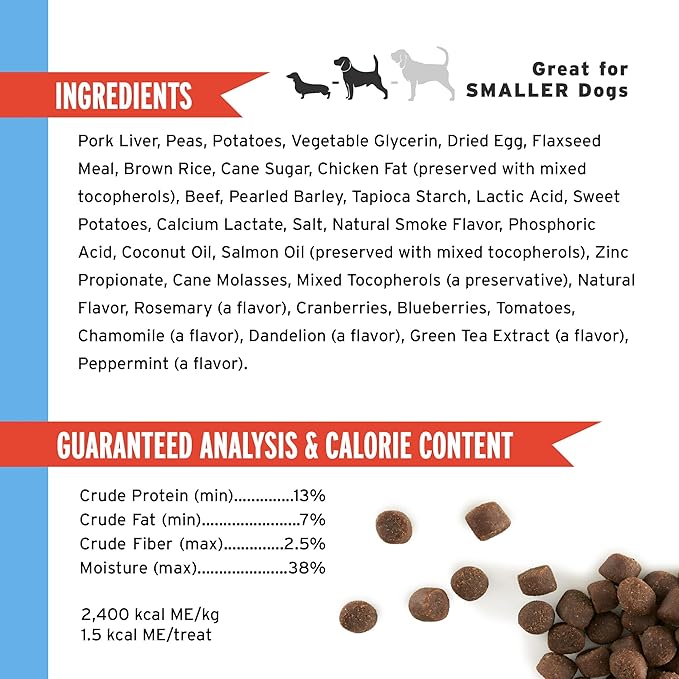 Pet Botanics 4 oz. Pouch Training Rewards Mini Soft & Chewy, Beef Flavor, with 200 Treats Per Bag, The Choice of Top Trainers