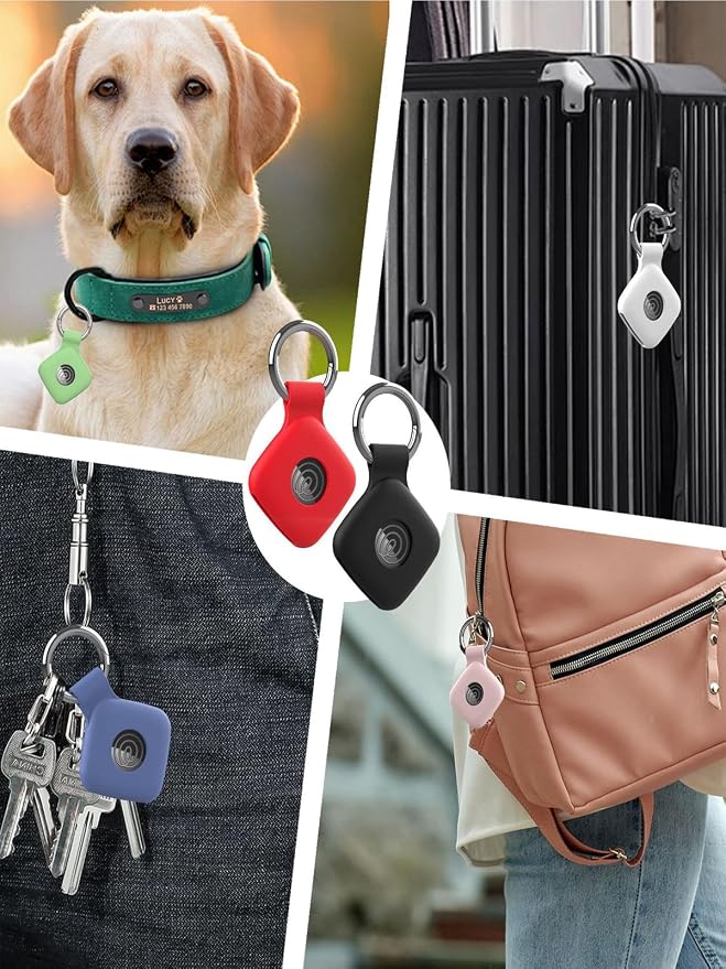 Case for UGREEN Tracker Tags, Shockproof Silicone Cover. | Shockproof & anti - slip, protects against scratches. Precise cutouts ensure full functionality. Black(2 Pack).