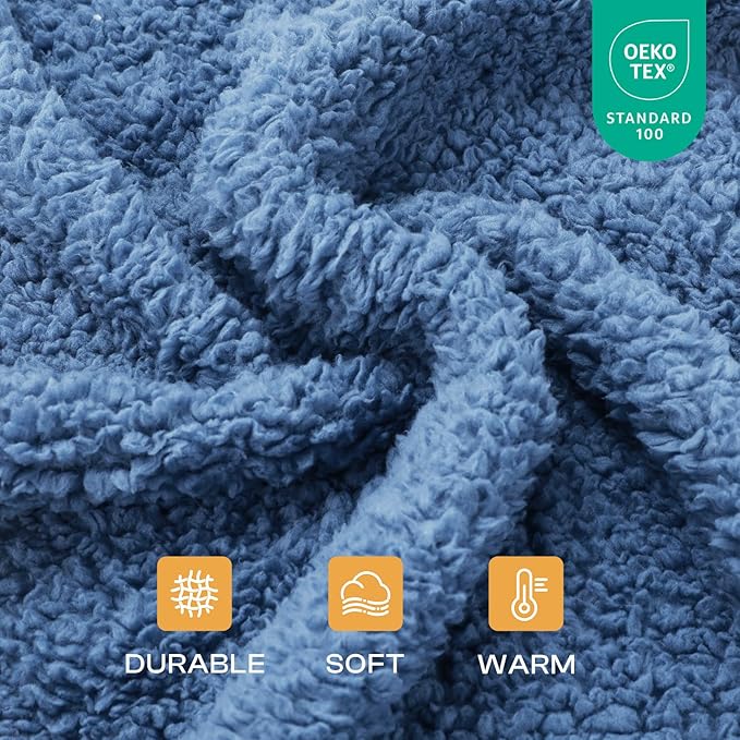 Luciphia 1 Pack 3 Calming Dog Blanket Fluffy Premium Fleece Pet Blankets Soft Sherpa Throw for Dogs Puppy Cat Beige/Pink/HazeBlue Small (23" x16")