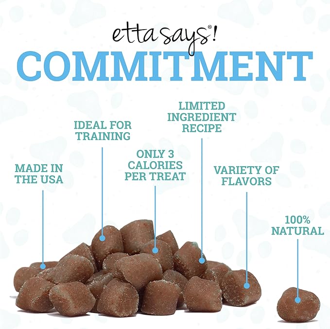 etta says! Sit Training Treats - All Natural Chicken Soft Treats for Dogs - Made in The USA - Soft & Chewy for Small, Medium & Large Dogs or Puppies