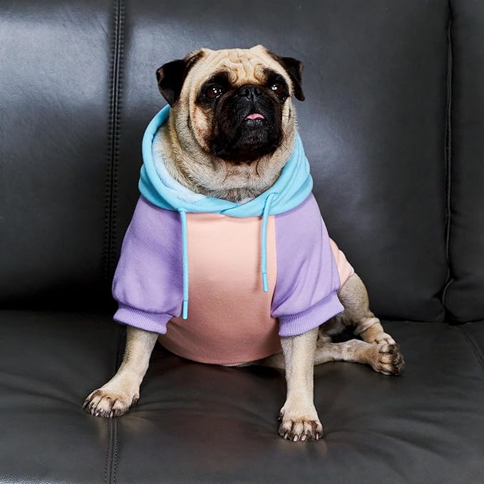 Tuff Pupper Dog Hoodie | Premium Quality Insulated Fabric | Ultra Soft Interior for Superior Comfort | Elastic Cuffs & Drawstring for Warmth | Stretch Fit Suitable for All Breeds (Pastel, M)