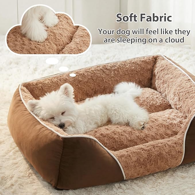 RRPETHOME Dog Beds Medium Sized Dog,Washable Rectangle Dog Bed for Medium Dogs,Orthopedic Pet Sofa Bed, Dog Couch Bed with Anti-Slip Bottom