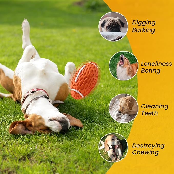 Dog Toy, Interactive Squeaky Dog Ball Toy for Aggressive Chewer