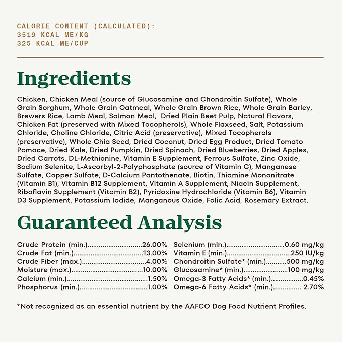 Nutro Ultra Senior Dry Dog Food with a Trio of Proteins from Chicken, Lamb and Salmon, 30 lb. Bag