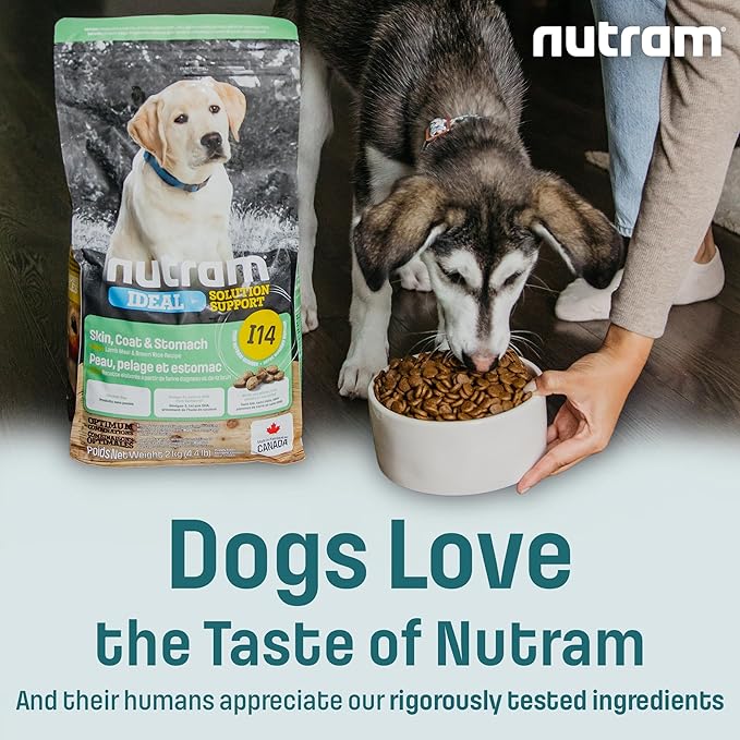 I14 Puppy Dog Food with Lamb & Brown Rice - Skin, Coat & Sensitive Stomach Dog Food with Pumpkin, Omega-3 Rich Salmon Oil & Flaxseed for Shiny Coat & Immunity - Chicken Free Puppy Food (25 lb)