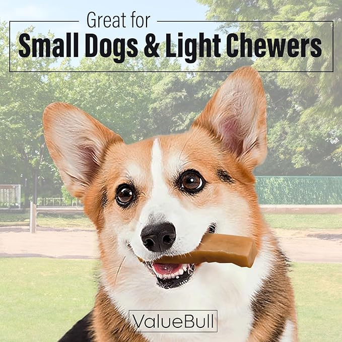 ValueBull Himalayan Yak Cheese Dog Chews, Small, 25 ct - Long Lasting for Aggressive Chewers, All Natural, Healthy & Safe, Low Odor Nepal Yak Milk Chews
