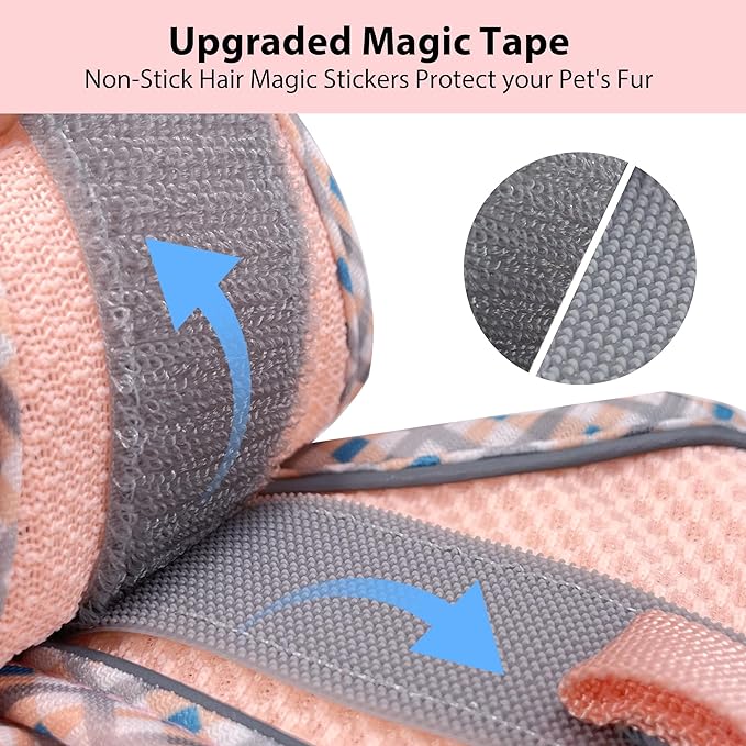AIITLE Dog Harness and Leash Set - Ultra-Comfortable XXS-XL Vest with Strong Magic Tape & Glow-in-Dark Reflective Strips, Chafe-Free for Teddy, Schnauzer (Pink, M)