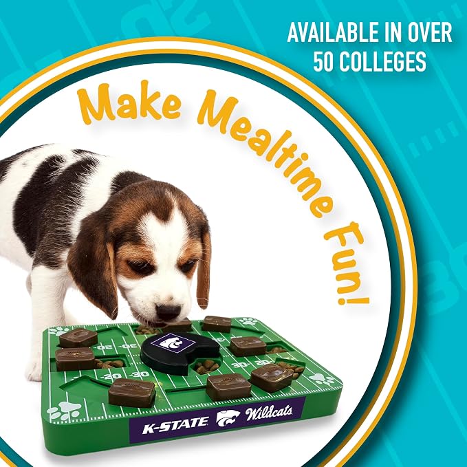 Pets First NCAA Kansas State Wildcats Puzzle Toy, Puzzle Treat Dog Toy, Interactive Dog Treat Toy, Dog Puzzle Feeding Slow Toy