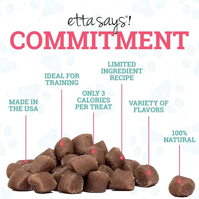 etta says! Training Treats - All Natural Pork and Bacon Soft Treats for Dogs - Made in The USA (16 Oz Pack of 1)