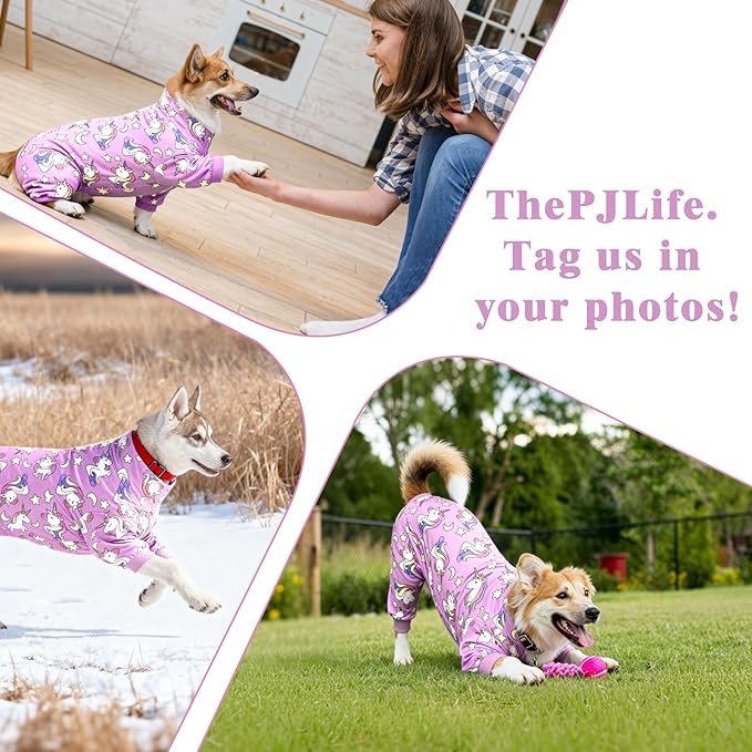 Dog Pajamas,Dog Puppy Clothes Dogs Pjs Onesies Jammies Stretchy Pjs for Pet Clothes for Small Medium Large Dogs Girl Boy Valentine's Day Outfits (Medium, 11-15lb