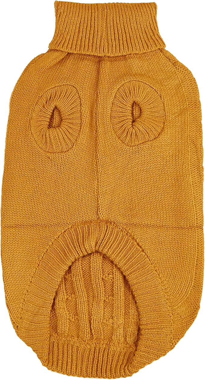 Dog Sweater for Small Medium Large Dogs - Warm Winter Turtleneck Knit Dog Sweaters Soft Pet Cat Clothes Christmas Coat Indoor Outdoor Use for Puppy Kitten Male Female Girl Boy Pets