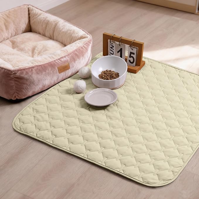 gogobunny 100% Double-Sided Waterproof Dog Bed Cover Pet Blanket Sofa Couch Furniture Protector for Puppy Large Dog Cat, Reversible (30x30 Inch (Pack of 1), Dark Cream/Light Cream)