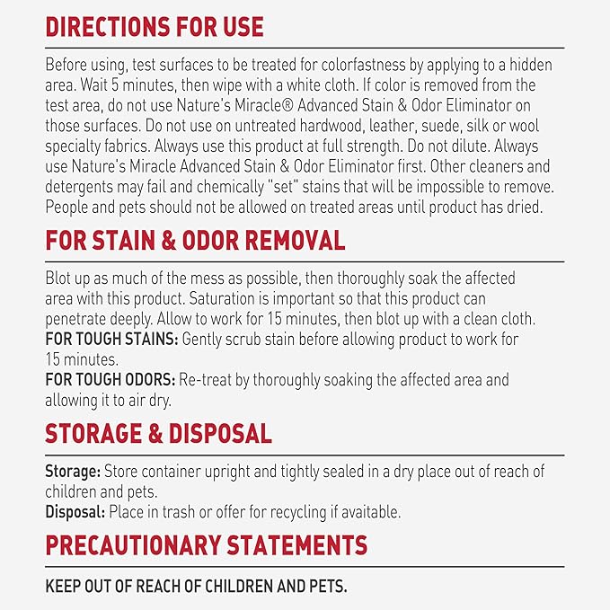 Nature’s Miracle Advanced Stain & Odor Eliminator For Dogs With Flip & Go Sprayer, 64 Ounces, Enzymatic Formula For Severe Dog Messes Including Urine, Feces, Diarrhea And Vomit Stains And Odors