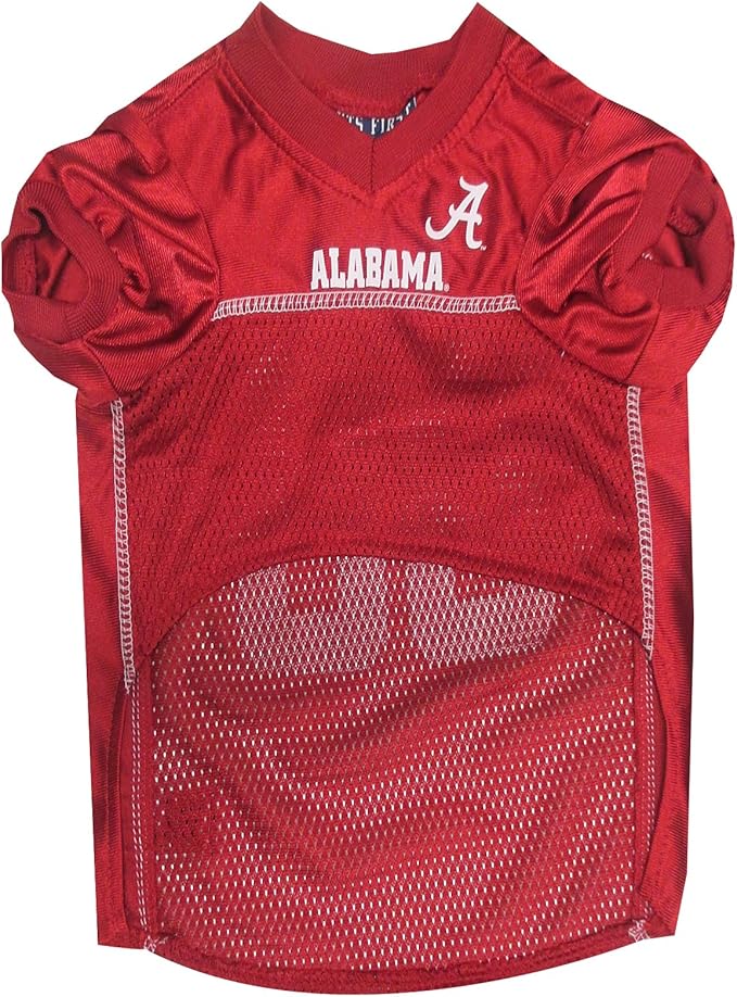 NCAA College Alabama Crimson Tide Mesh Jersey for Dogs & Cats, XXX-Large. Licensed Big Dog Jersey with Your Favorite Football/Basketball College Team