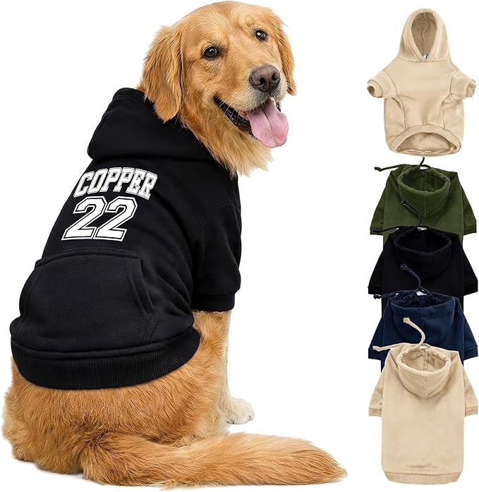 Personalized Dog Hoodie, Custom Name Text Hoodie for Dog, Pet Clothes Warm Winter Dog Outfit 4