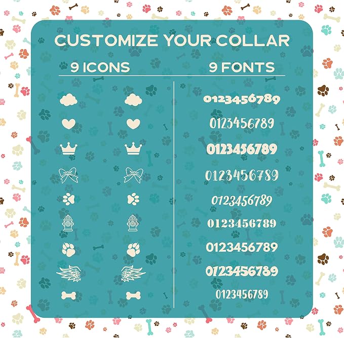 Personalized Leather Dog Collar | 3 Adjustable Sizes - 9 Icons with Your Pet's Name | Large - Pink | - Safe&Secure Pet Collars with ID, Custom Text for Dogs and Puppy - Small Medium Large Puppies