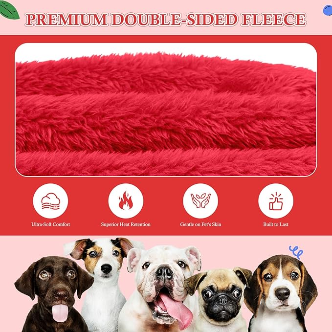 Dog Sweater,Dog Hoodies,Warm Fuzzy Fleece Sweatshirt with Hood & Pocket,Leash Hole,Cozy Cold Weather Pet Clothes Sweater for Small,Medium,and Large Dogs(Red,XL)
