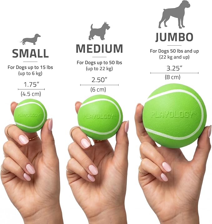 Playology Squeaky Chew Ball Dog Toy - Jumbo, Sweet Potato Scent