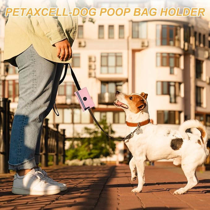 Dog Poop Bag Holder, Pet Waste Bag Dispenser Dog Treat Pouch with Zipper Oxford Cloth Portable Reusable Easy Cleanup(1Pcs, Navy Blue), Intended for Outdoor/Travel/Walking