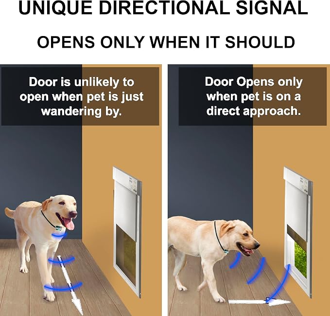 Power Pet Automatic Electronic Pet Door by High Tech Pet - Pet Operated Dog Door, High Security, Air Tight, for Large-Sized Dogs 30-100 lbs. (12 1/4" x 16" Pet Opening), Easy Door Install - PX-2C