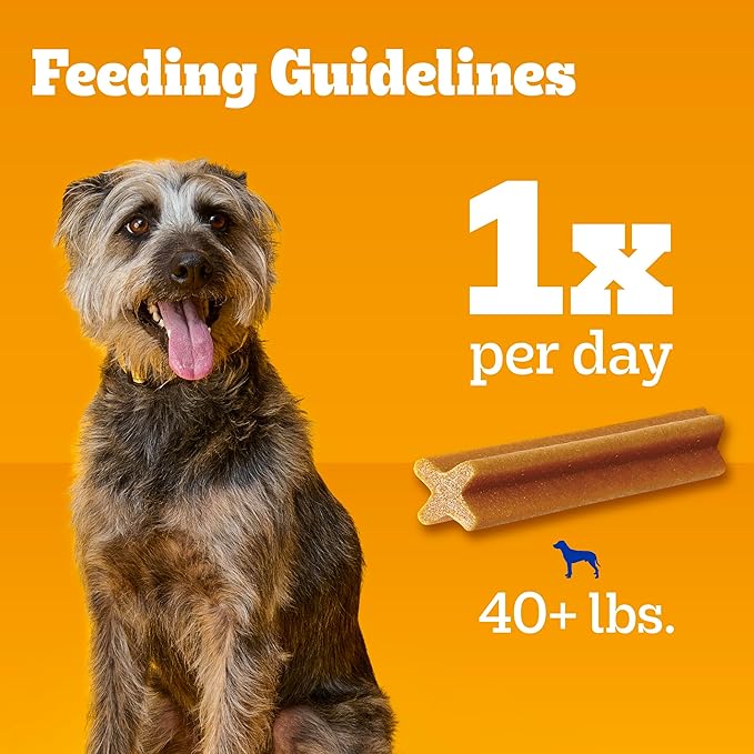 Pedigree Dentastix Large Breed Dog Treats, Original Flavor, 1.66 lb. Bag (32 Treats)