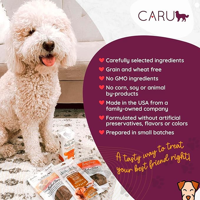 CARU - Soft 'n Tasty Baked Bites - Beef Bites Dog Treats - Flavorful Training Treats - 4 oz