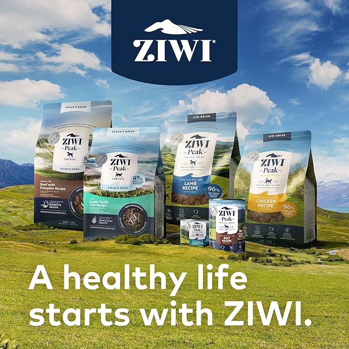 ZIWI Peak Air-Dried Dog Food Bundle - All Natural, High Protein, Grain Free & Limited Ingredient with Superfoods (Beef, Lamb & Chicken, 16oz Each)