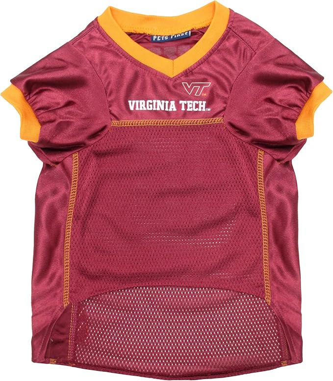 Pets First NCAA College Virginia Tech Hokies Mesh Jersey for DOGS & CATS, Medium. Licensed Dog Jersey with your Favorite Football/Basketball College Team