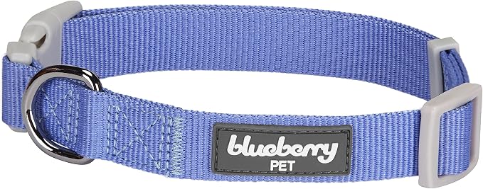 Blueberry Pet Unisex Polka Dots Chilling Summer Blue Cotton Blend Neckerchief Scarf Bandana Adjustable Dog Collar, Medium, Neck 14.5"-20"