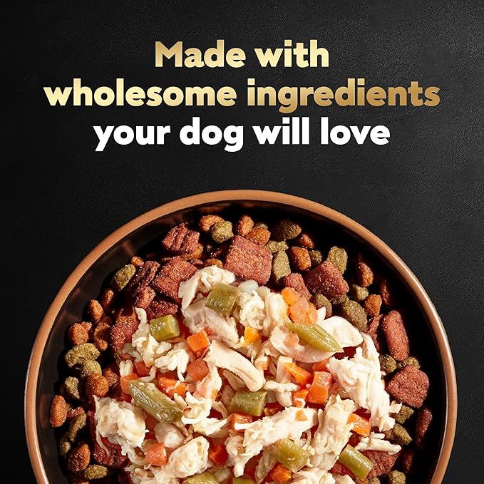 Cesar Wholesome Meals Wet Dog Food Chicken, Carrots, Barley & Green Beans Recipe, Wet Food for Dogs, 17.6 oz Pouch, 12 Count