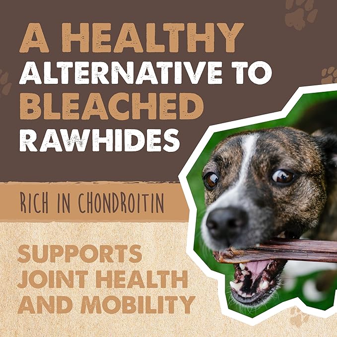 Mighty Paw - Beef Gullet Sticks for Dogs (6 Inch - 30 Pack) | Premium Beef Esophagus Treats. Gullet Sticks, Ideal for Large and Small Breeds Teething and Light Chewing. Rawhide Free, Bulk Dog Chews