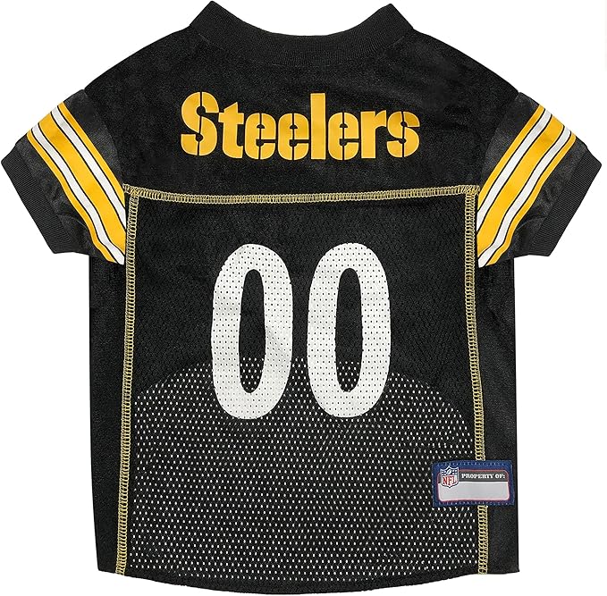 Pets First NFL Pittsburgh Steelers Dog Jersey, Size Large, Football Shirt Costume for Pet, Dog Sports T-Shirt, NFL Team Clothing for Cats, Licensed Pet Apparel Available in 7 Sizes and 32 Teams