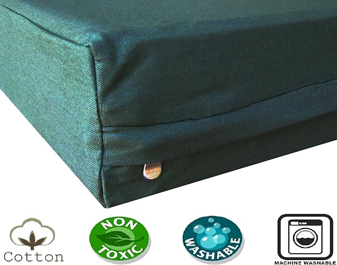 Dogbed4less Orthopedic Gel Infused Memory Foam Dog Bed, Waterproof Liner with Durable Canvas Cover, 37X27X4 Inch