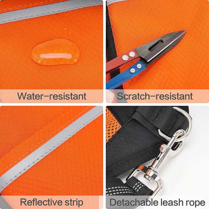 Hands Free Dog Leash Waist Pack with Bungee & Treat Pouch Oxford Water-Resistant Multi-Pocket Belt for Walking Hiking Jogging and Dog Walking (Grey)