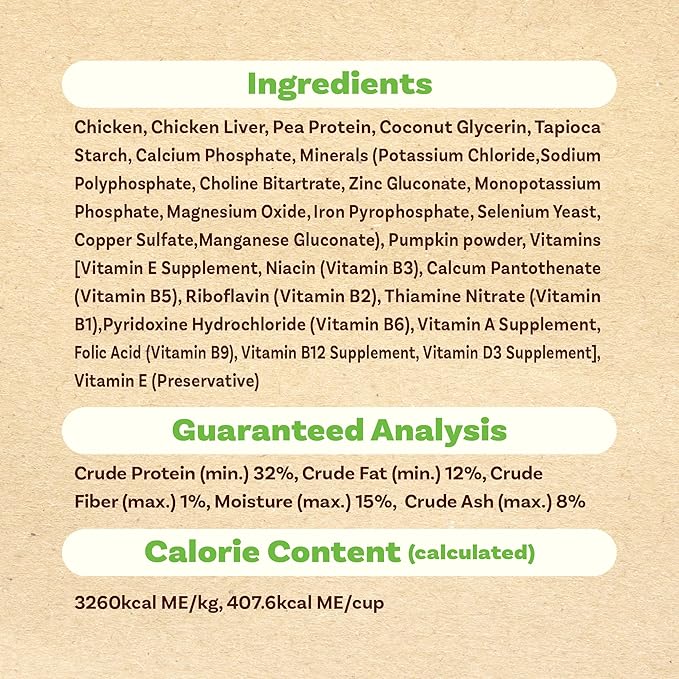 AFreschi Air-Dried Dog Food Chicken Recipe 1lb, All-Natural, Complete & Balanced, Grain-Free, High-Protein, Limited Ingredients