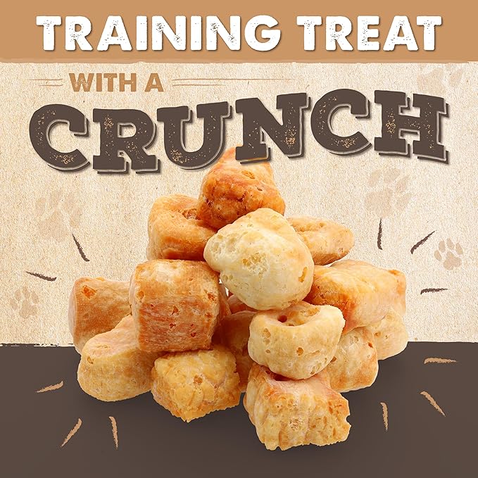 Mighty Paw Yak Cheese Puffs for Dogs - Crunchy All-Natural Pet Treats - Odorless Limited-Ingredient Chews for Puppies & Power-Chewers - Rich in Protein and Calcium - Easy to Chew (8 oz.)